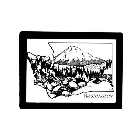 Washington Greeting Card- Box or Single - Pine & Moss