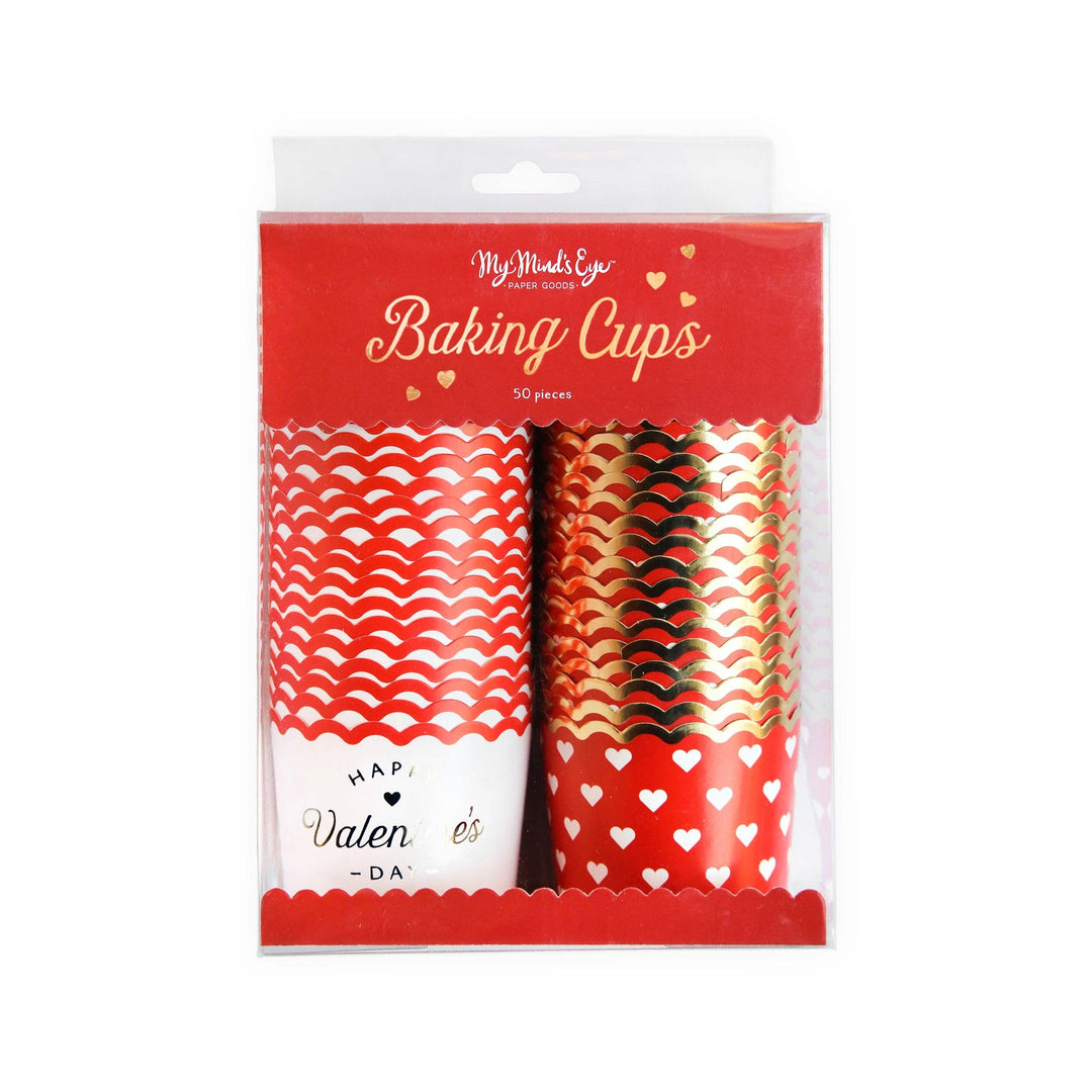 Foiled Hearts Food Cups (50 ct)- 5 oz. - Pine & Moss