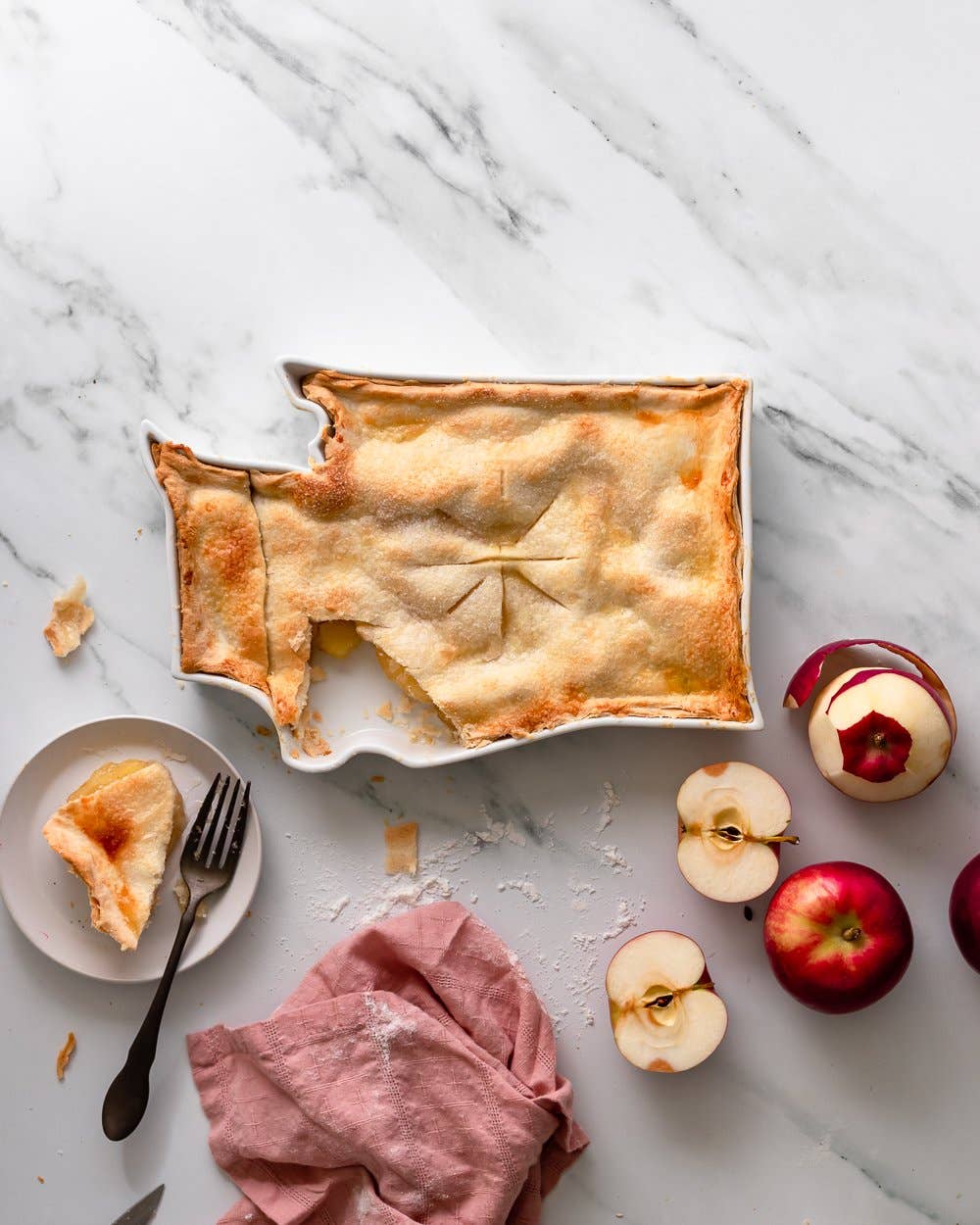 Washington State Plate- Charcuterie, Pie, Appetizer - Pine & Moss
