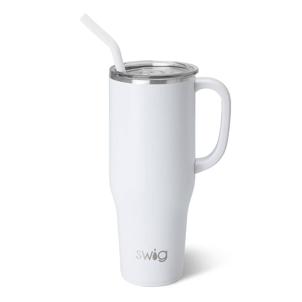 White Mega Mug (40oz) - Pine & Moss