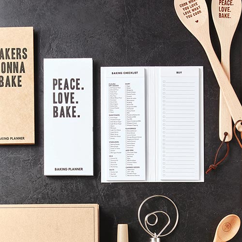 Peace. Love. Bake. Baking Planner - Pine & Moss