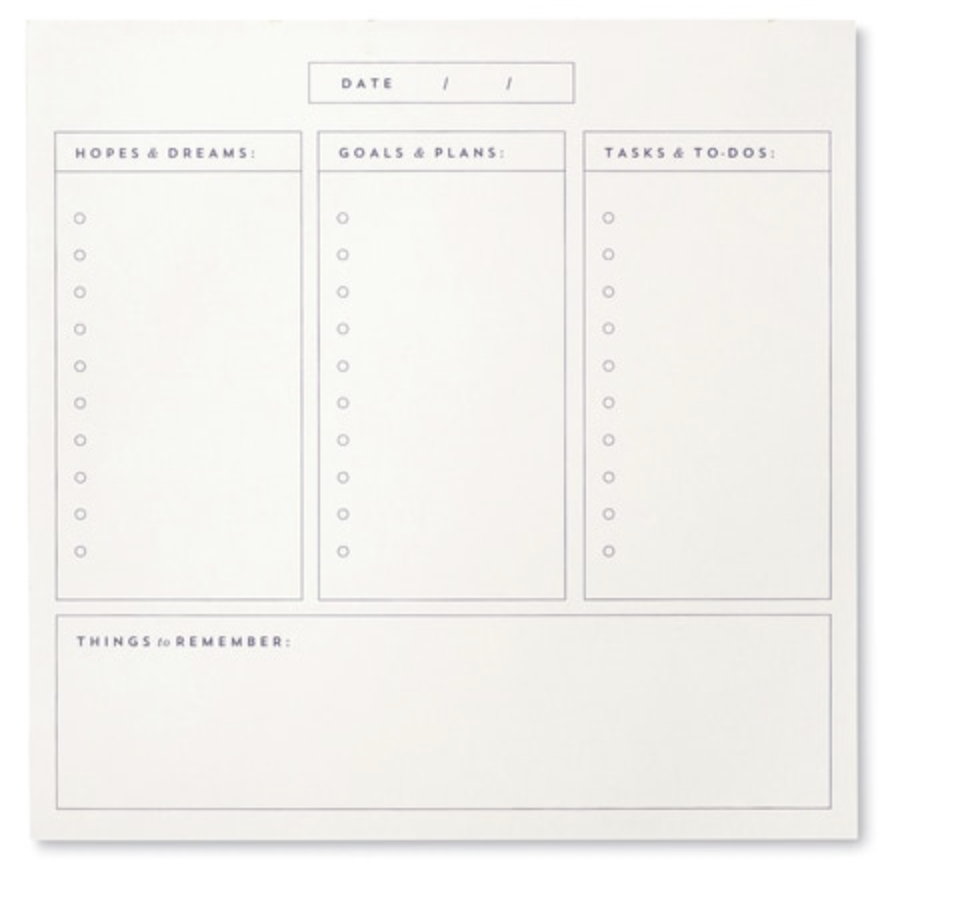 Say Yes To Everything, Daily Planner Pad - Pine & Moss