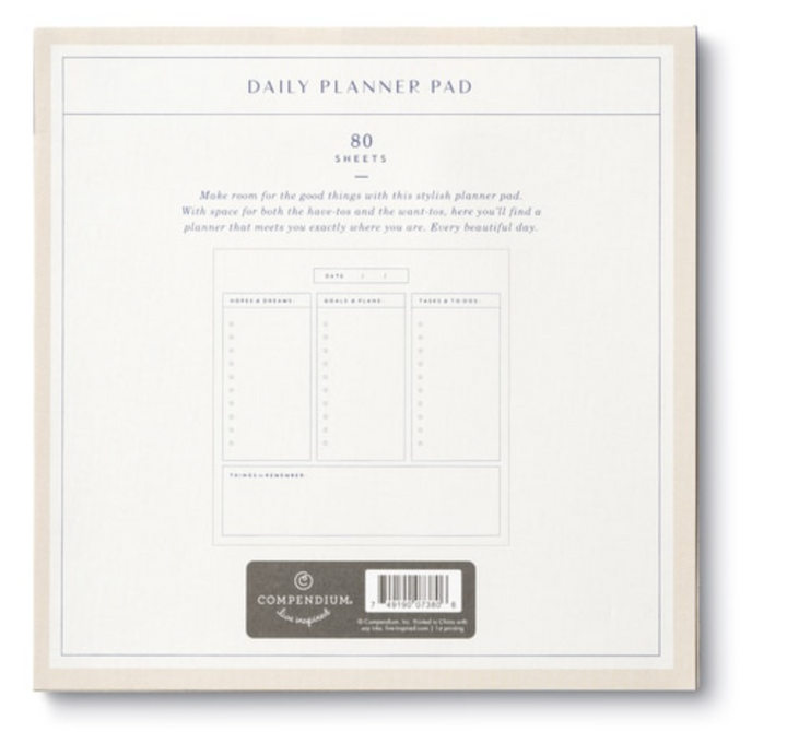 Say Yes To Everything, Daily Planner Pad - Pine & Moss