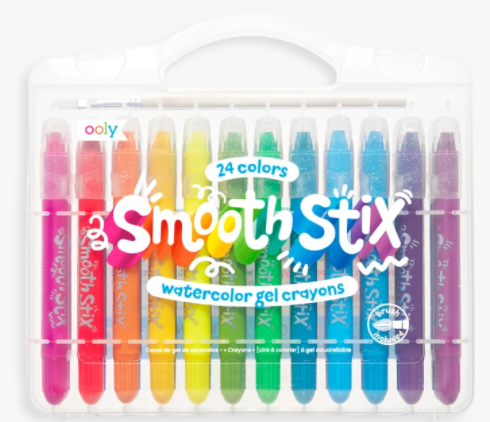 Smooth Stix Watercolor Gel Crayons, set of 24 - Pine & Moss