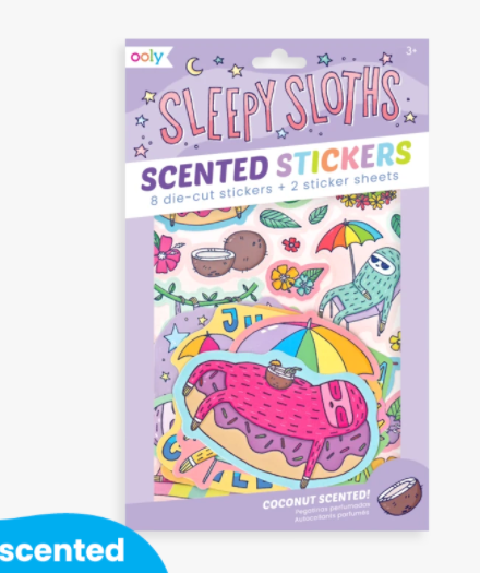 Sleepy Sloths Scented Stickers - Pine & Moss