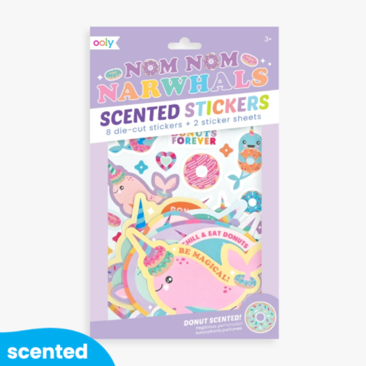 Nom Nom Narwhals Scented Stickers - Pine & Moss