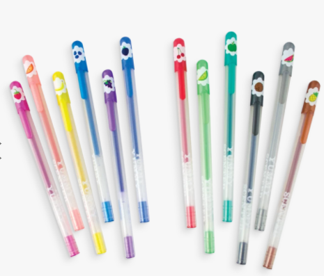 Yummy Yummy Scented Glitter Gel Pens - Pine & Moss