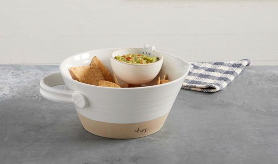 Stoneware Chip & Dip Set Pine & Moss