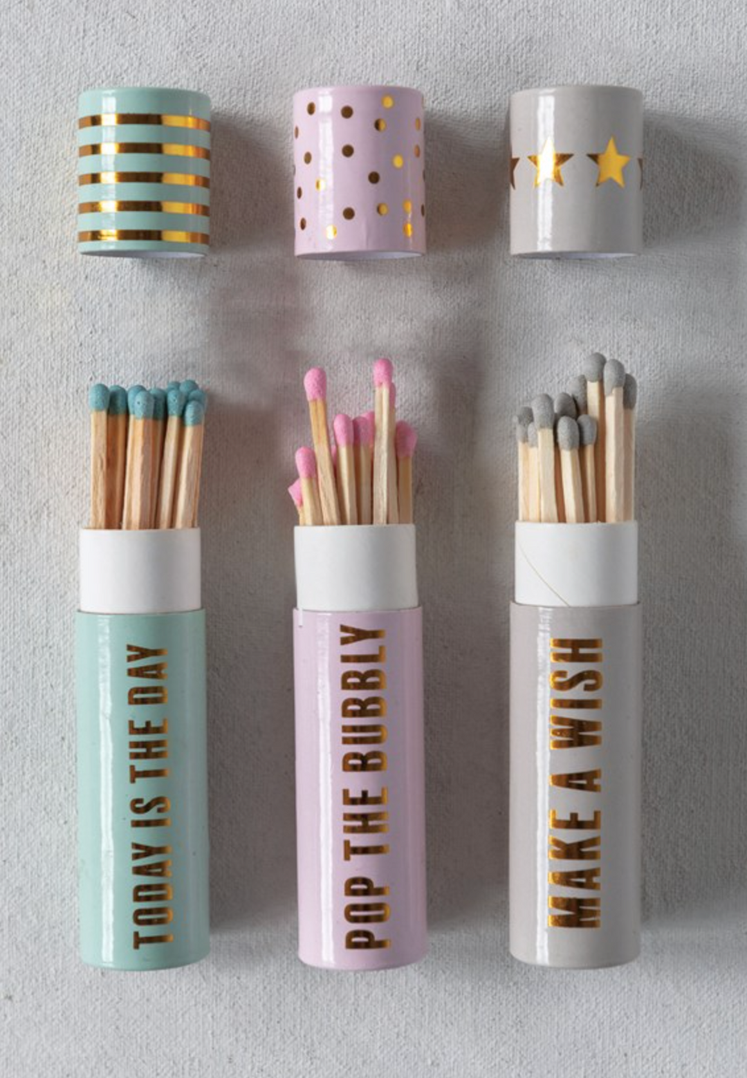 Tube Matchbox w/ Safety Matches - Pine & Moss