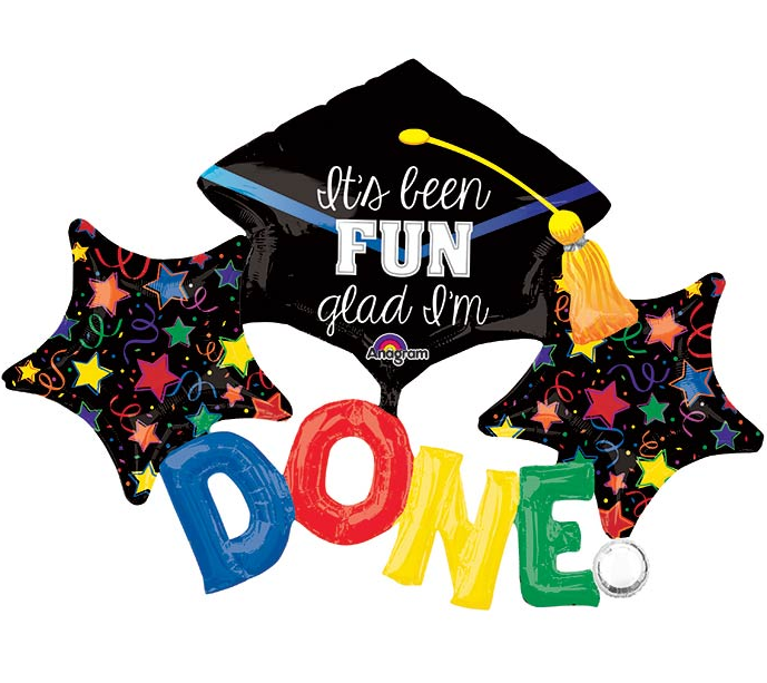 It's Been Fun, Glad I'm Done, Mega 52" Foil Balloon