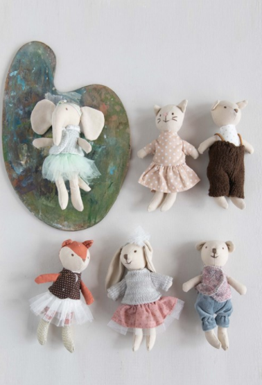 Linen Mini Animals- Choose Style - Pine & Moss