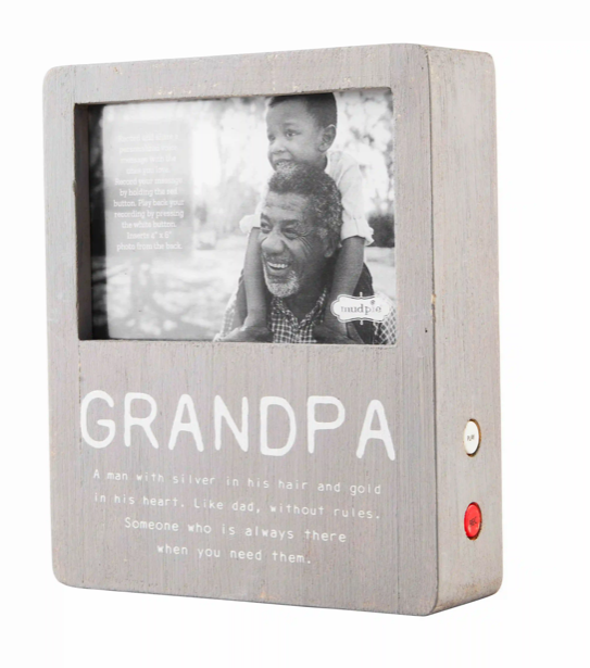 Grandpa Voice Recorded Picture Frame - Pine & Moss