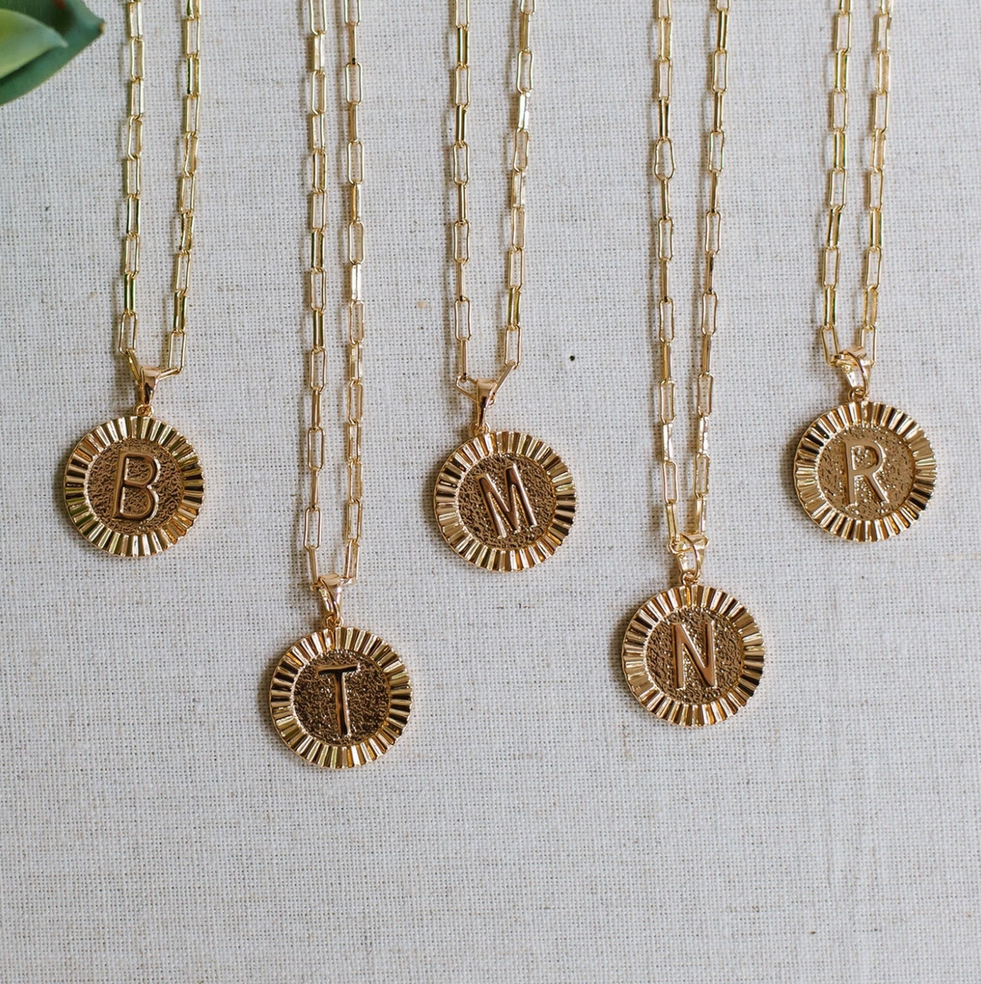 Kate Initial Necklaces - Pine & Moss