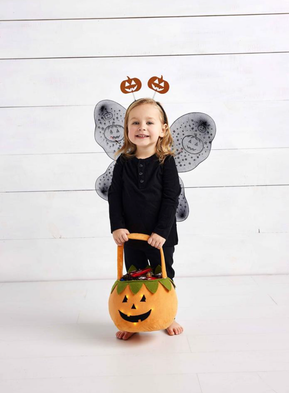 Light-Up Jack-O-Lantern Treat Bag - Pine & Moss