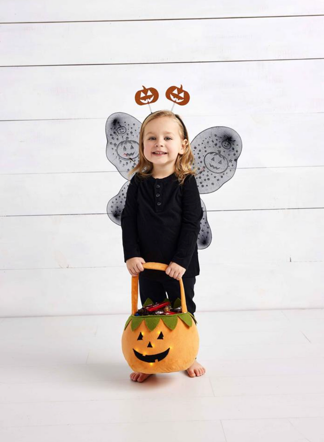 Light-Up Jack-O-Lantern Treat Bag - Pine & Moss