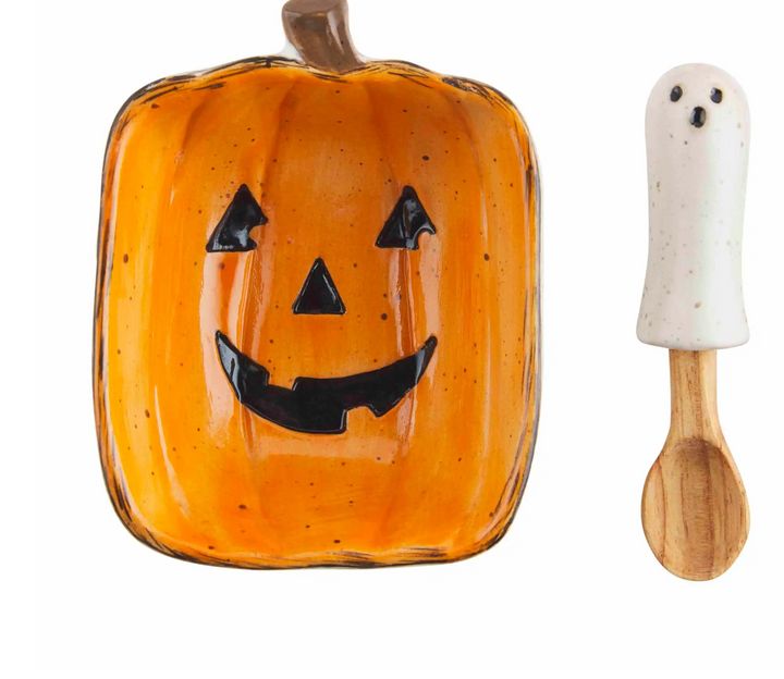 Pumpkin Shaped Candy Bowl Set - Pine & Moss