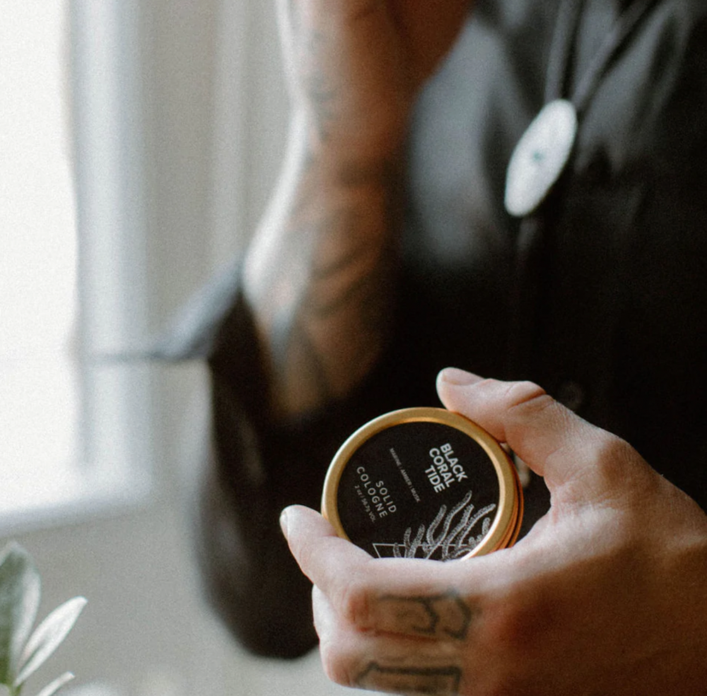 Broken Top Brands- Black Coral Tide Solid Cologne- 2 oz. - Pine & Moss