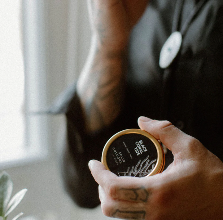 Broken Top Brands- Black Coral Tide Solid Cologne- 2 oz. - Pine & Moss