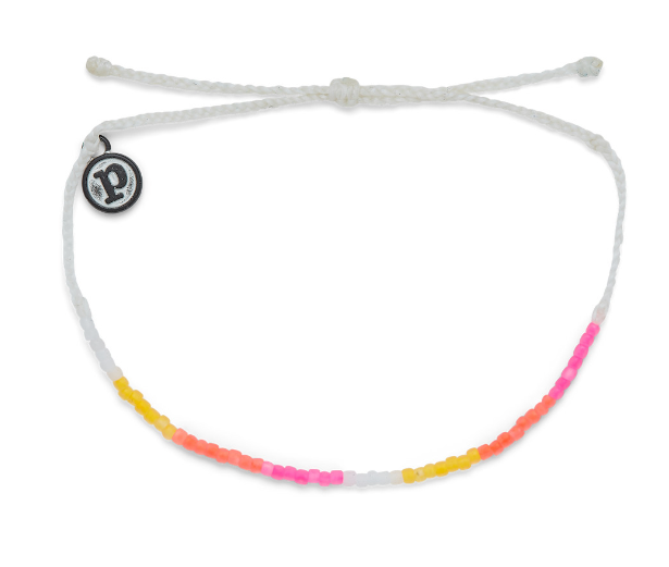 Pura Vida Bracelet - Neon Ombre Seed Bead - Pine & Moss