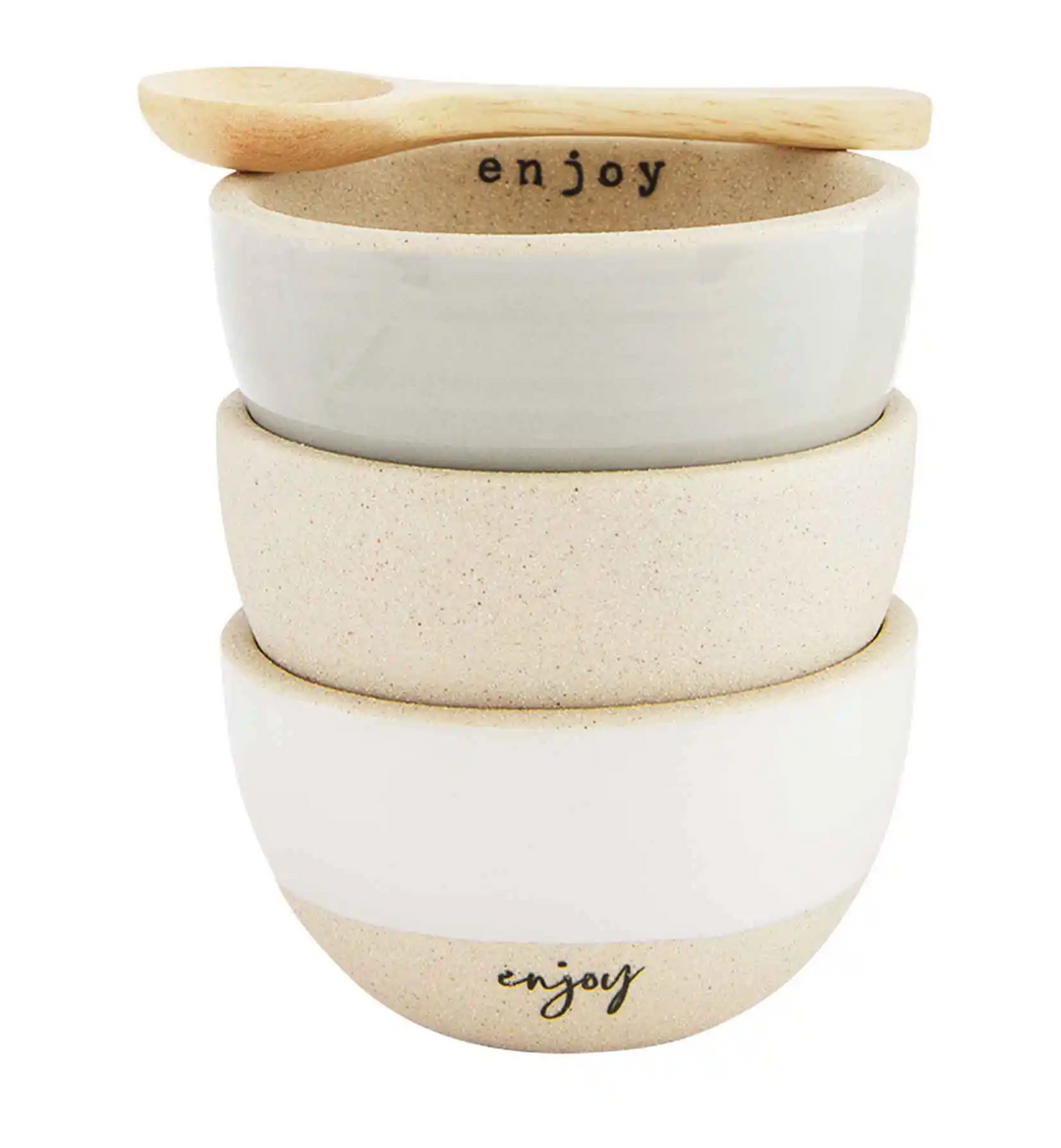 Enjoy Stoneware Ramekin Set - Pine & Moss