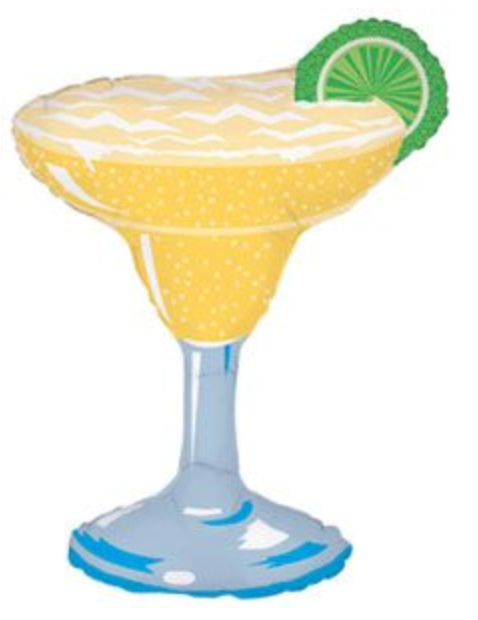 Margarita Glass Shape Foil Balloon- 36" - Pine & Moss