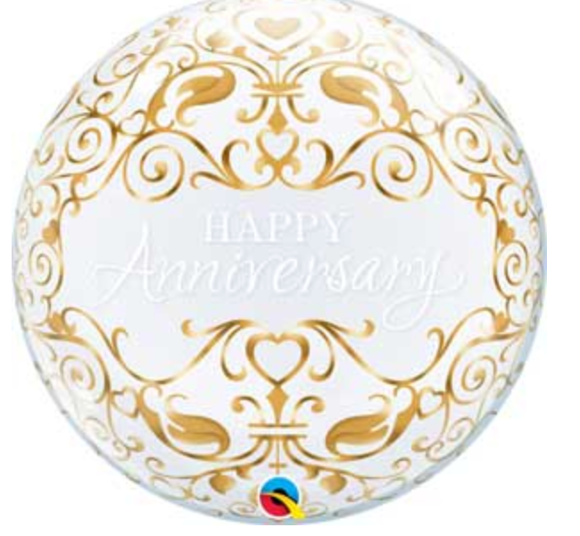 Happy Annivesary Bubble Balloon- 22"