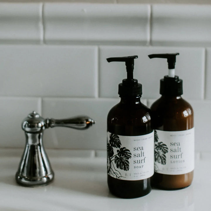 Broken Top Brands Soap - Sea Salt Surf - 8 oz. Glass - Pine & Moss
