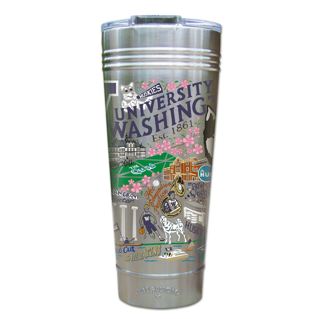Catstudio- Washington University of Collegiate Thermal Tumbler - Pine & Moss