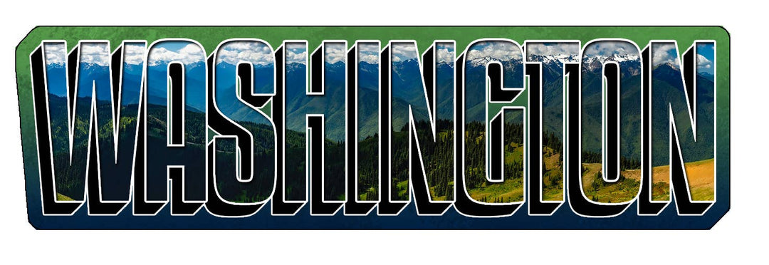 Washington Name Acrylic Magnet - Pine & Moss