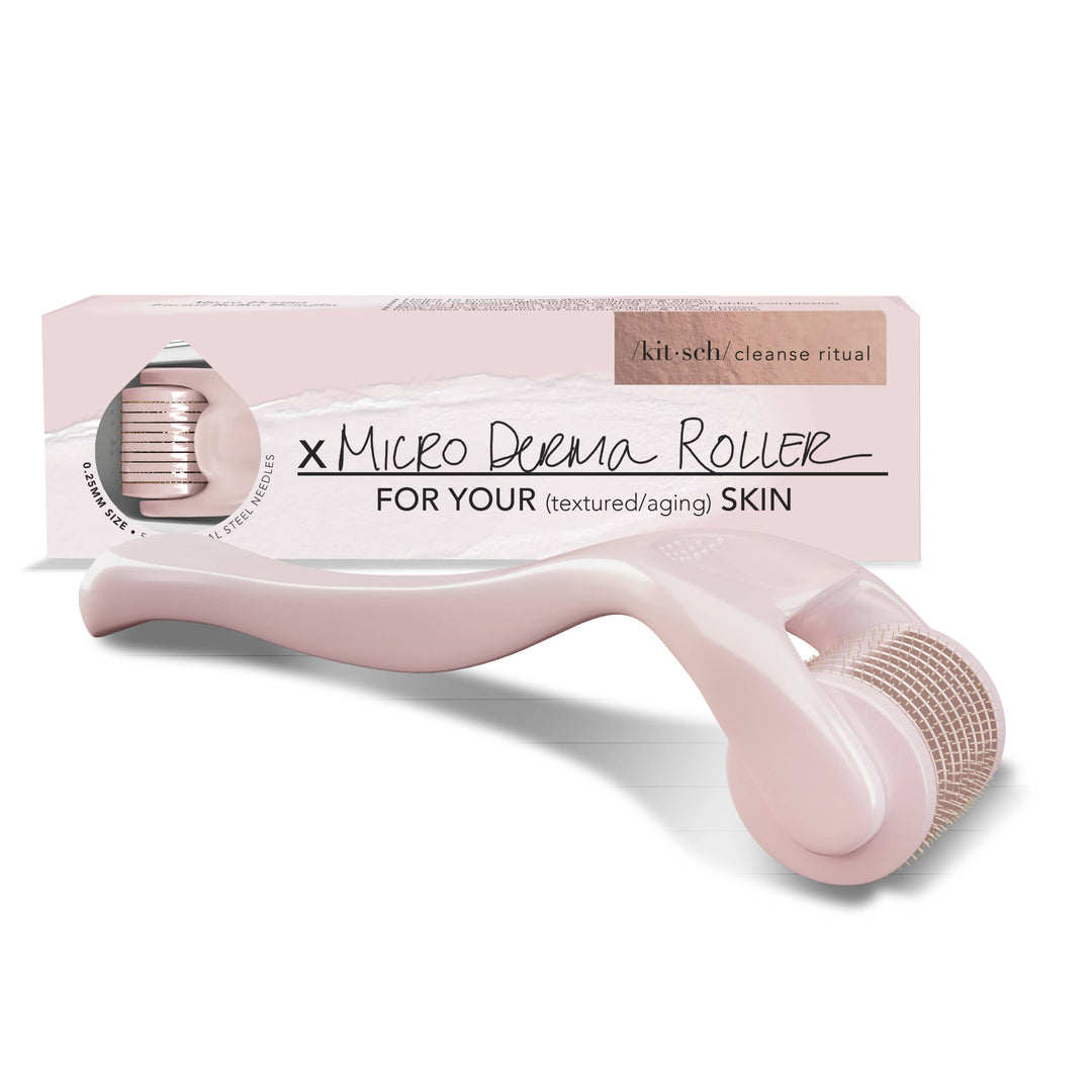 Pink Micro Derma Facial Roller - Pine & Moss