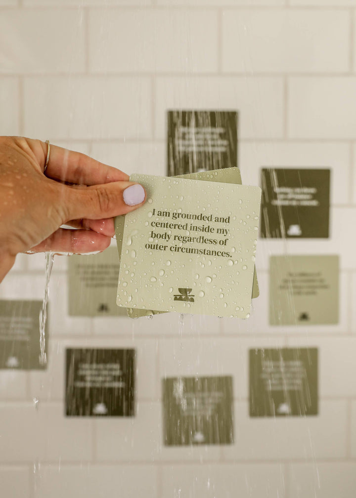 Shower Affirmation™ Cards - Grounding - Pine & Moss