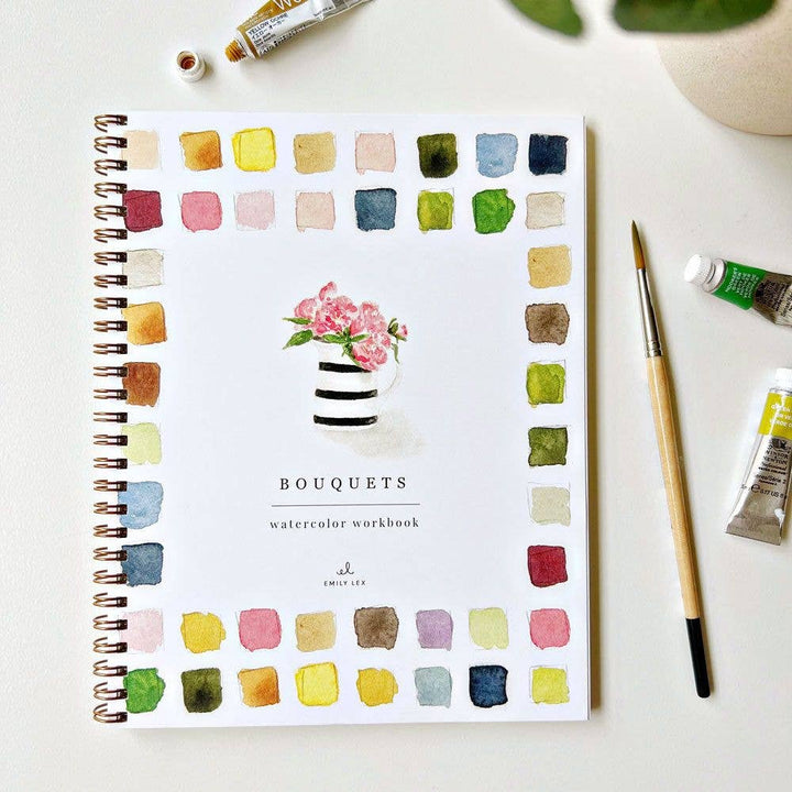 Emily Lex Studio- Bouquets Watercolor Workbook - Pine & Moss