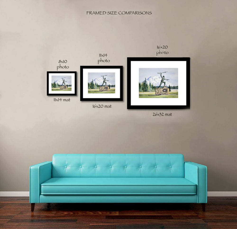 Iron Mike the Infantryman Watercolor Giclée Print- 3 Sizes to choose from - Pine & Moss