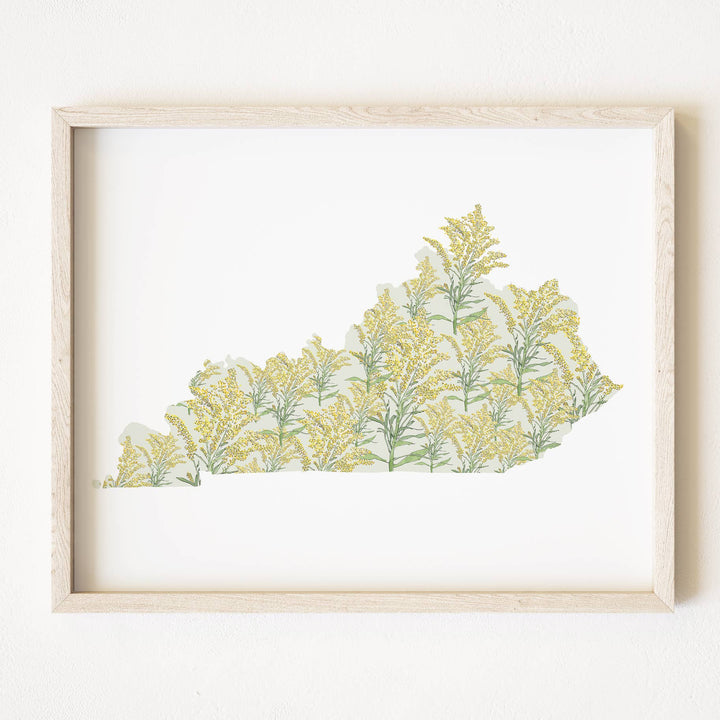 Kentucky State Flower Map - ART PRINT : Watercolor / 8" x 10"