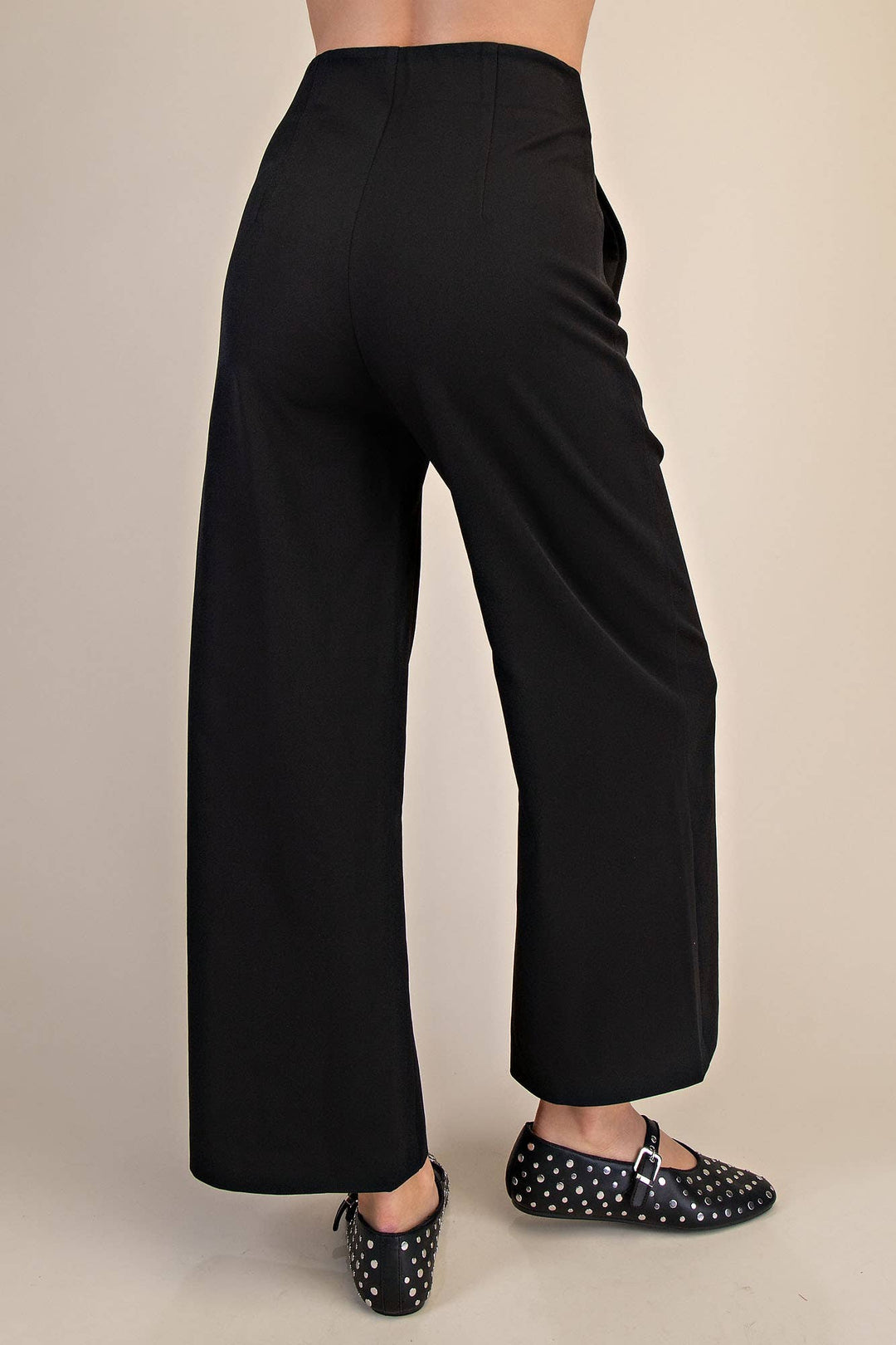 Blair High Waist Wide Pants- Black