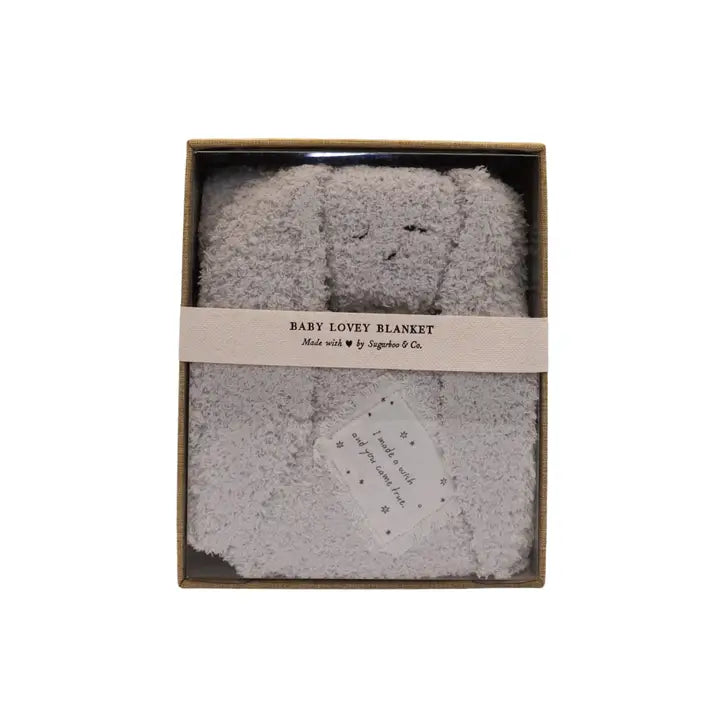 "I Made A Wish and You Came True." Bunny Baby Lovey Blanket