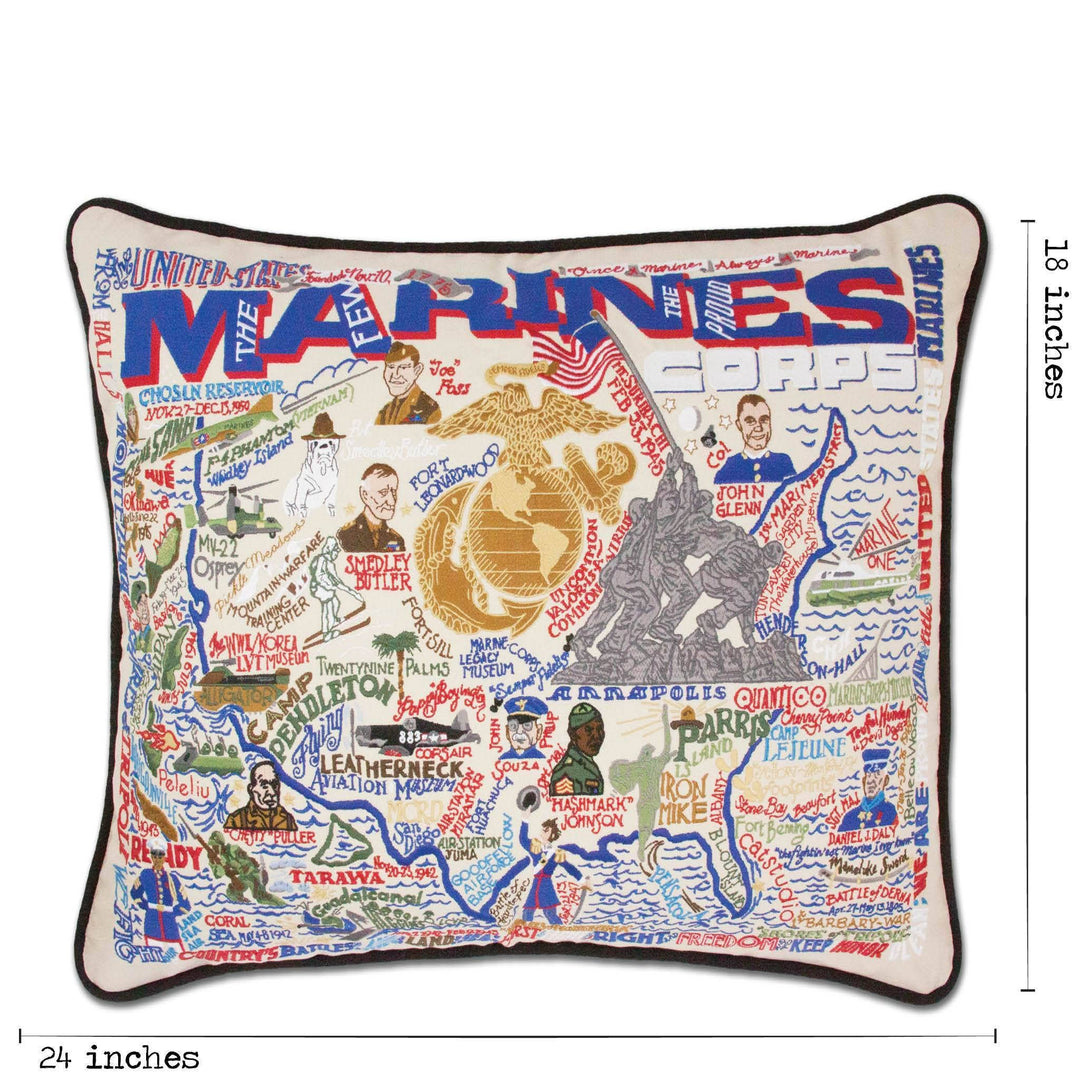 Marines Embroidered Pillow