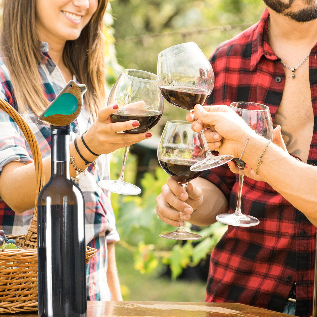 Songbird Specialties® "Singing" Wine Bottle Pourer -Turquoise