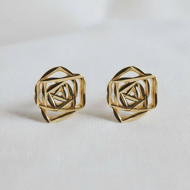 Rose- Vintage Floral Rose Drop Earrings - Pine &amp; Moss