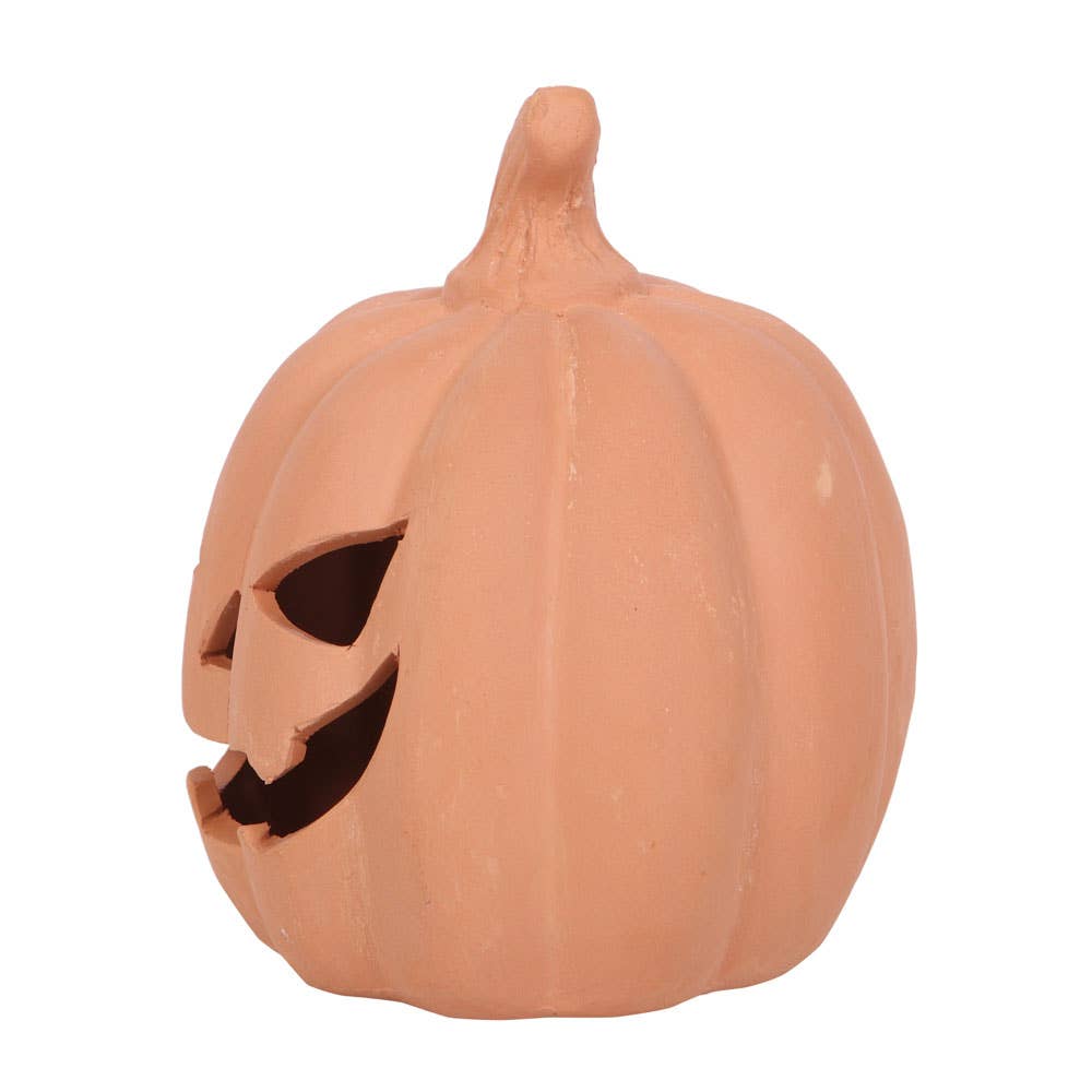 Terracotta Halloween Pumpkin Decoration- 12.5cm *Shipping unavailable