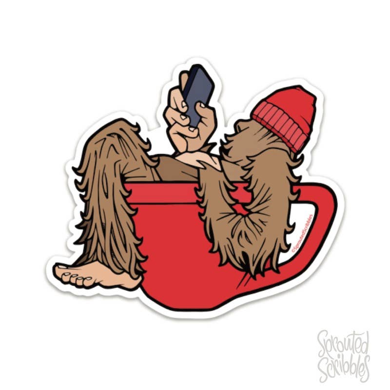 Yeti Latte | Bigfoot Coffee Sticker | Waterproof Vinyl Decal