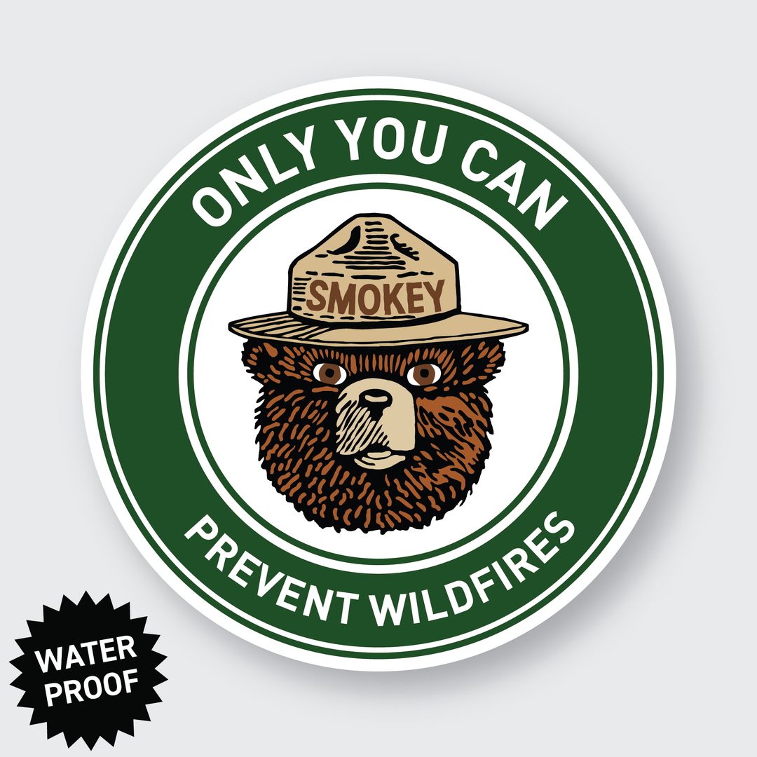Smokey Slogan Badge Sticker: 2.19" x 3.19"
