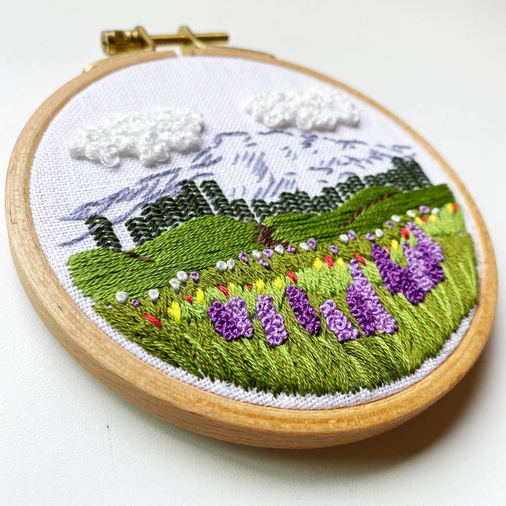 Mount Rainier Beginner Hand Embroidery Kit