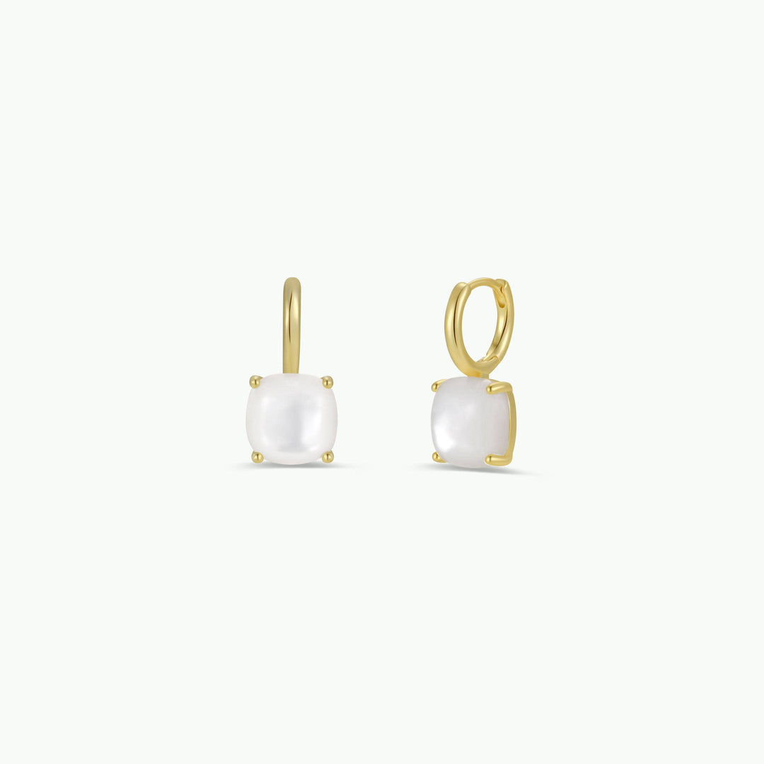 Gemstone Mini Drop - Mother of Pearl - Pine & Moss