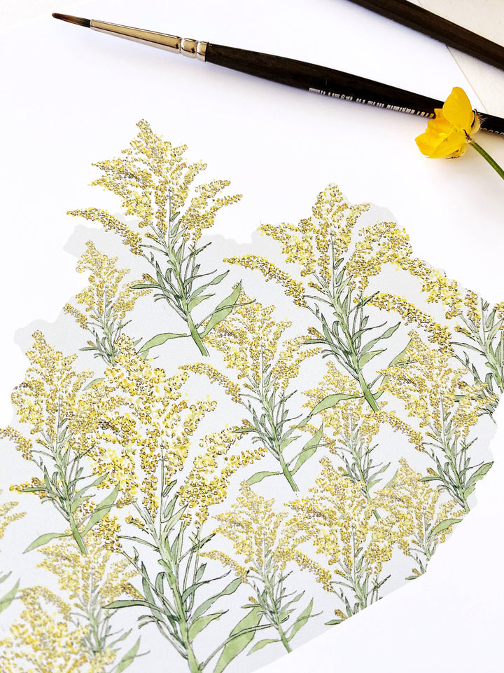 Kentucky State Flower Map - ART PRINT : Watercolor / 8" x 10"