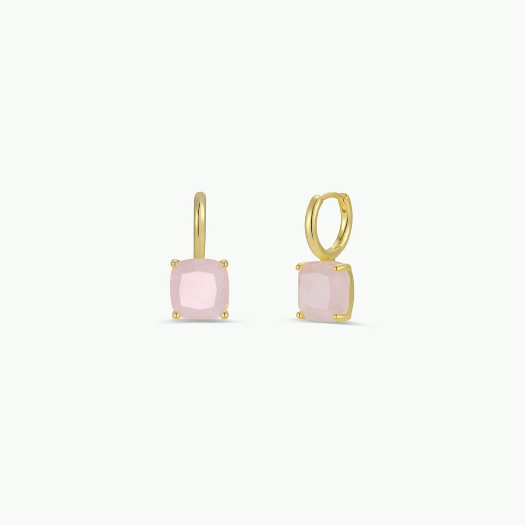 Gemstone Mini Drop - Rose Quartz - Pine & Moss