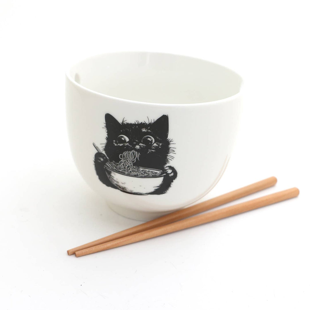 Kitten Ramen Chopstick Bowl