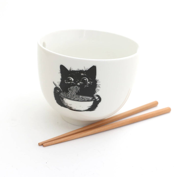 Kitten Ramen Chopstick Bowl