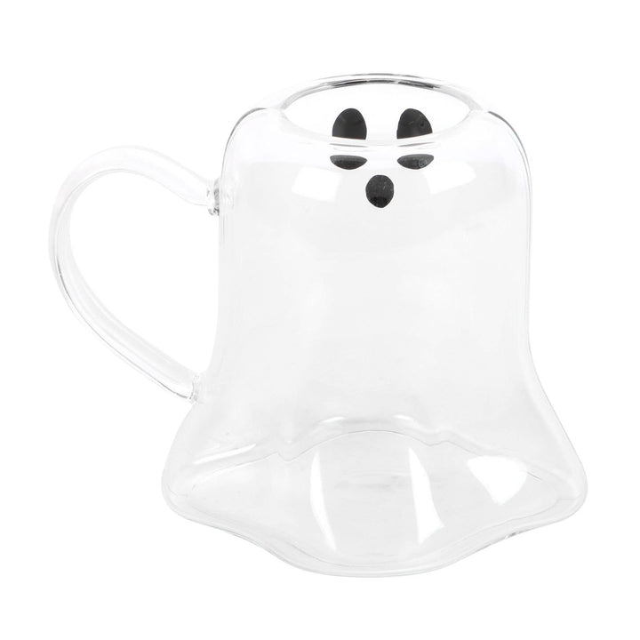 Ghost Shaped Glass Halloween Mug