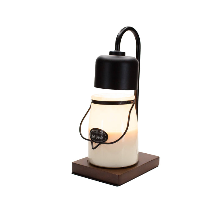 Black & Wood Arched Candle Warmer Lamp - Pine & Moss